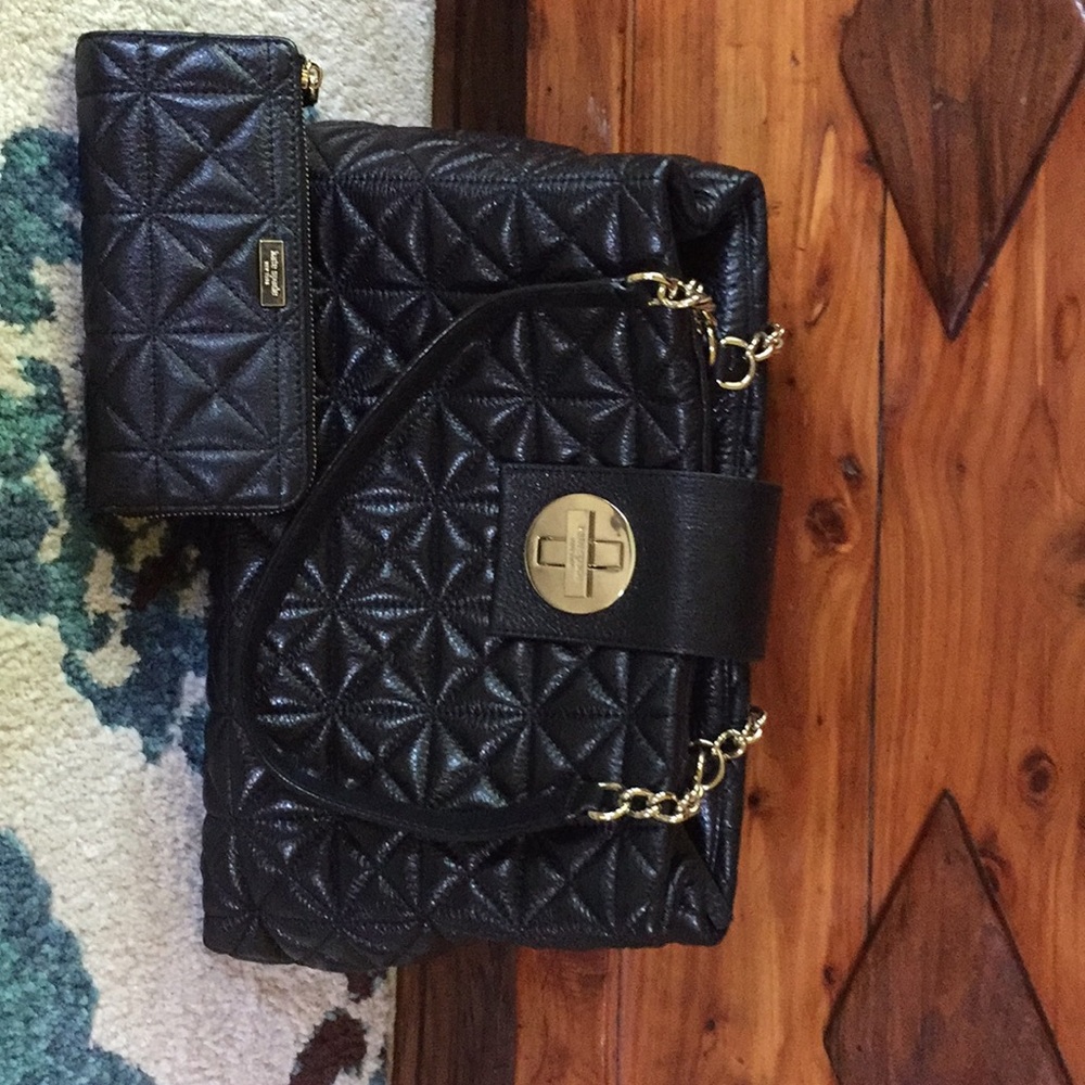 Kate Spade quilted purse and matching wallet
